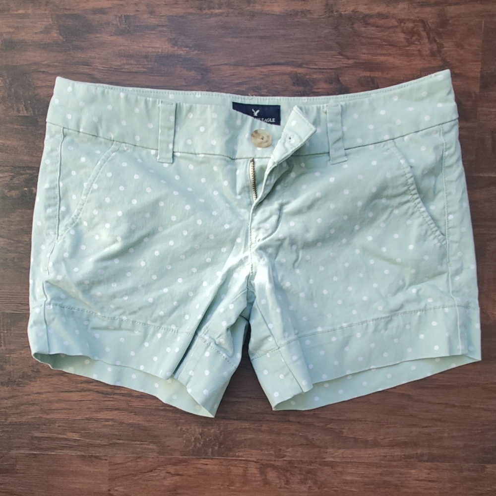 Mint Polka Dot Shorts